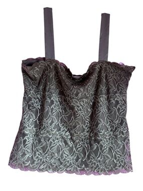 Coldwater Creek Lace Camisole Top XL Adjustable Beige Lined Cami